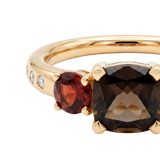 Anillo Back to Origin Oro Rosa con Granates