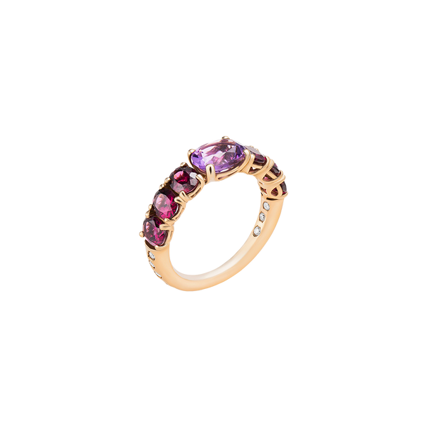 Back to Origin Anillo with Amethyst, Rhodolite & Diamonds