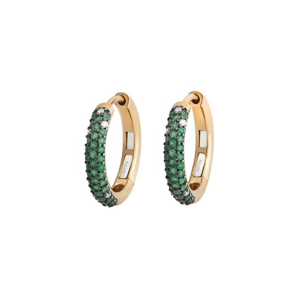 Noblesse Oblige Pendientes with Emerald Pavé