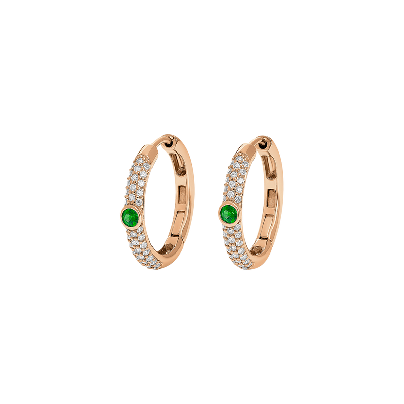 Noblesse Oblige Pendientes with Diamonds & Emerald