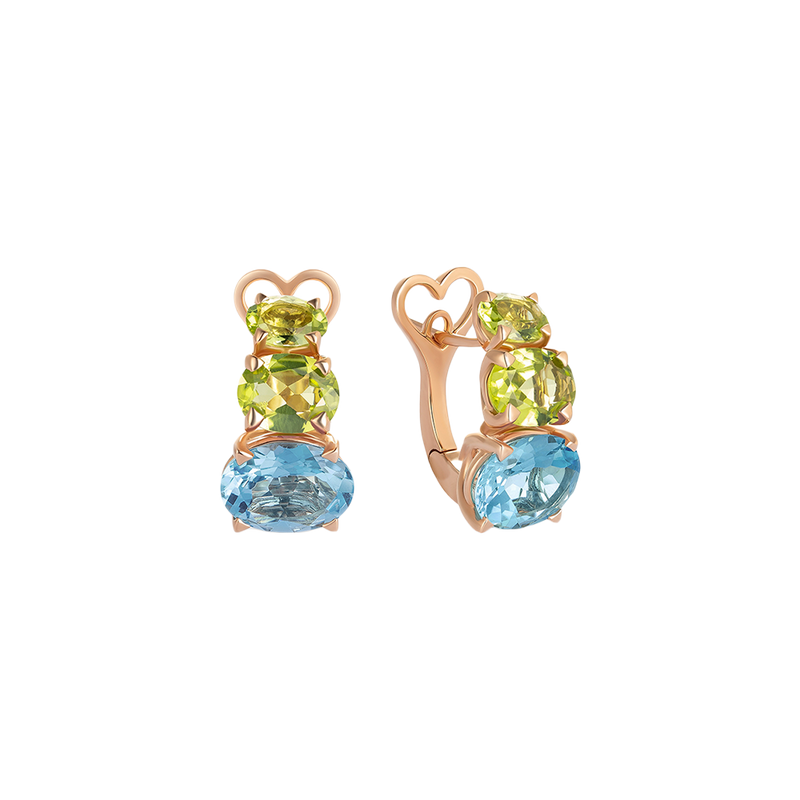 Back to Origin Pendientes with Blue Topaz & Peridot