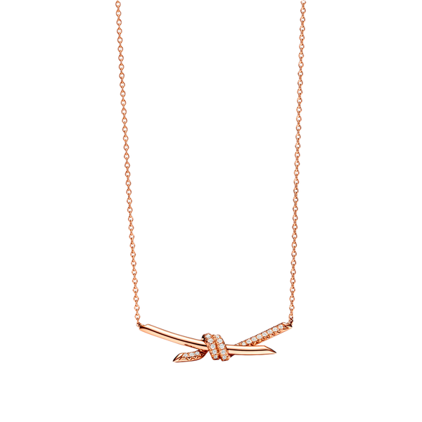 Tiffany Knot Colgante Rose Gold & Diamonds