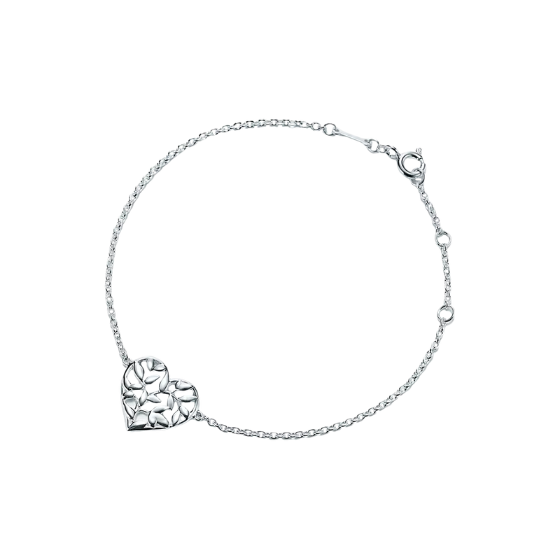 Paloma Piccaso Brazalete Olive Leaf Heart Silver