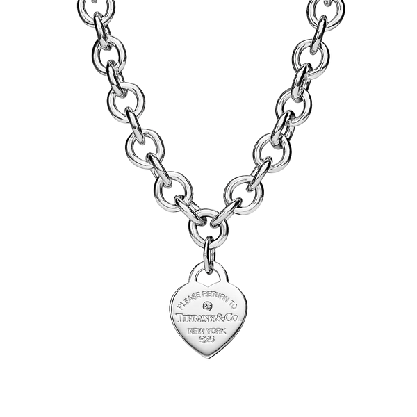 Return To Tiffany Collar Heart Tag Silver & Diamond