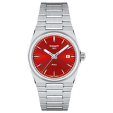 Reloj para Mujer PRX 35mm Plata y Rojo