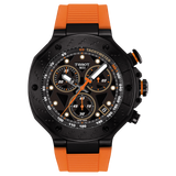 Reloj para Hombre T-Race Quartz Chronograph Naranja y Negro