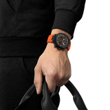 Reloj para Hombre T-Race Quartz Chronograph Naranja y Negro
