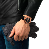 Reloj para Hombre T-Race Powermatic 80 41mm Negro y Oro Rosa