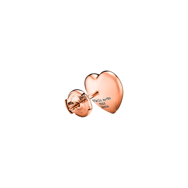 Return to Tiffany Pendientes Full Heart Rose Gold