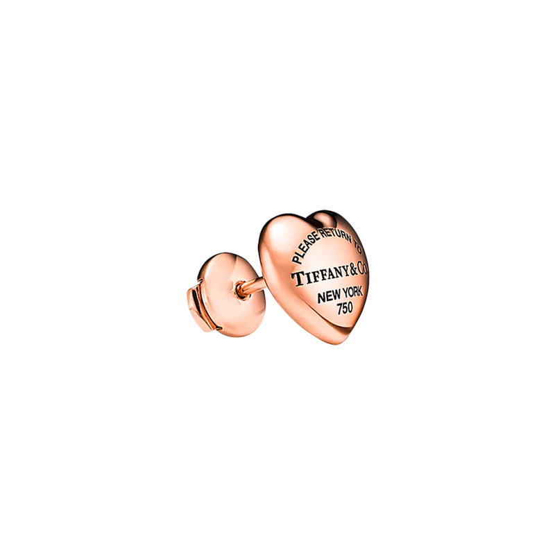 Return to Tiffany Pendientes Full Heart Rose Gold