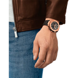 Reloj para Hombre T-Race Chronograph Negro y Oro Rosa