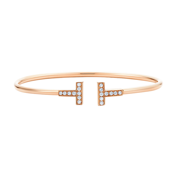 Tiffany T Brazalete Wire Rose Gold & Diamonds