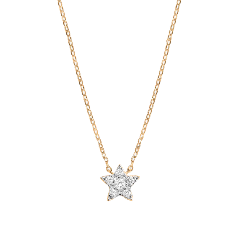 Gold and Diamond Target Chain Necklace