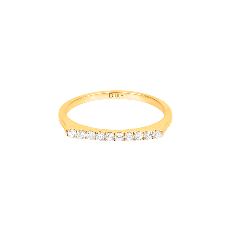 Gold and Diamond Accumulation Ring