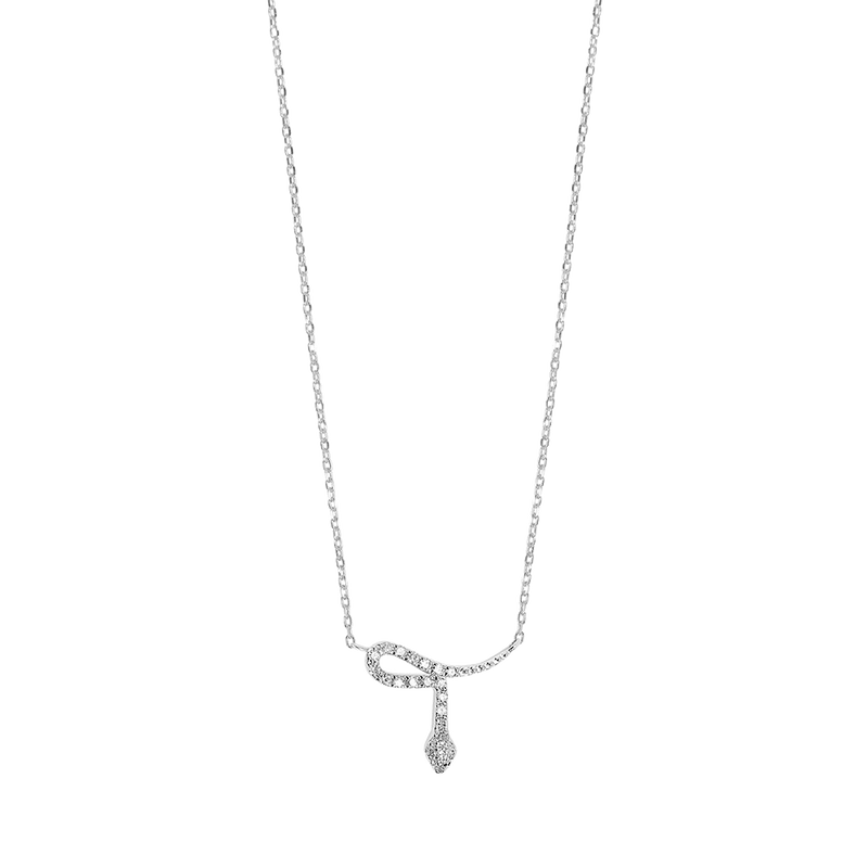 Gold and Diamond Snake Chain Necklace